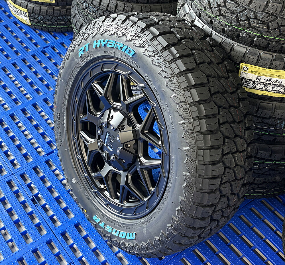 LEXXEL InFerno インフェルノ 200系 ハイエース用 レジアスエース用 タイヤホイール 16インチ ｜ モンスタ MONSTA RT ハイブリッド HYBRID 215/65R16 LT ホワイトレター 新品４本セット 1台分｜Auto Craft WAT
