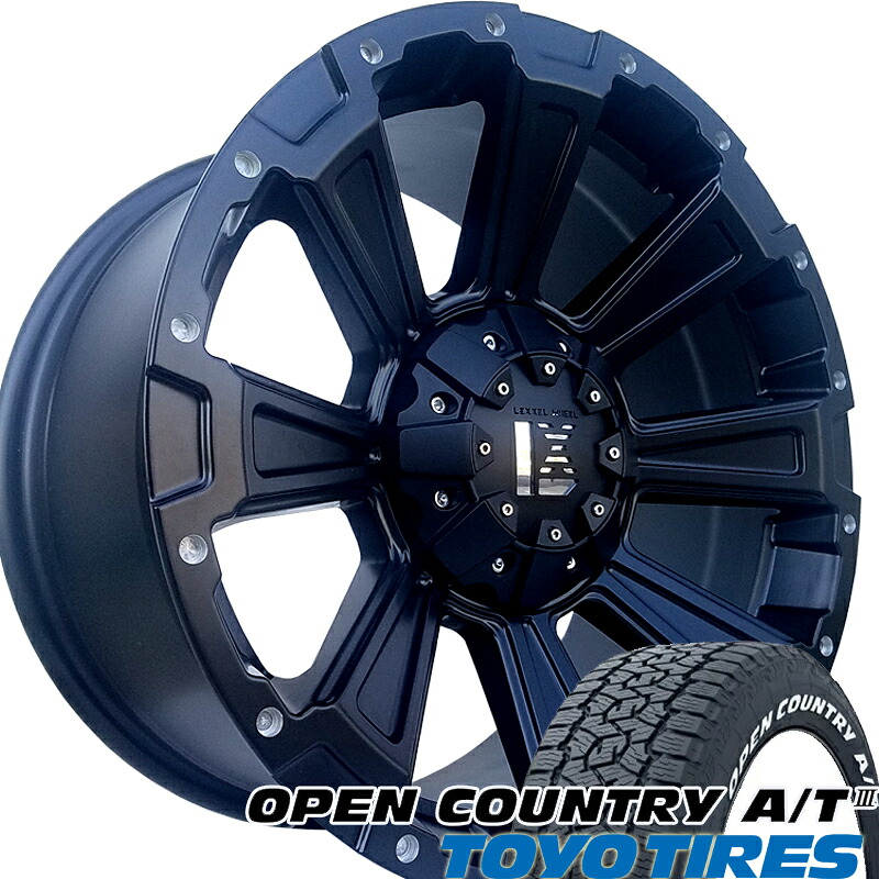 車検対応 200系 ハイエース レジアスエース 16インチ LEXXEL DeathRock デスロック TOYO OPENCOUNTRY AT3 215/65R16 107/109 LT ホワイトレター