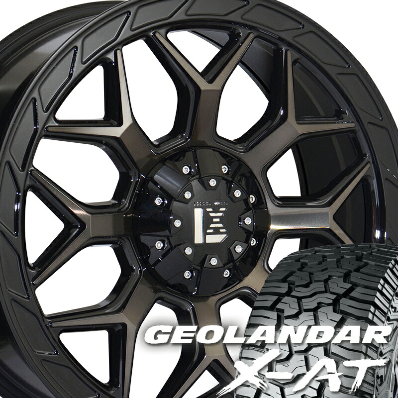 JL JK ラングラー グランドチェロキー タイヤホイールセット 20インチ InFerno YOKOHAMA ジオランダー X-AT 285/50R20 275/55R20 265/60R20 33x12.50R20 35x12.50R20 37x12.50R20