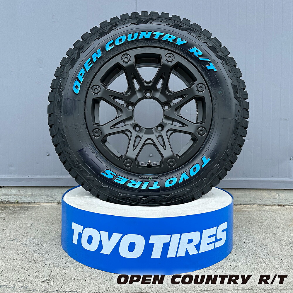 ジムニー 185/85R16 105/103N LT トーヨー オープンカントリー R/T ホワイトレター バウンティコレクション BDX08 16インチ 5.5J 5H139.7 マットブラック タイヤホイール 4本セット|Auto Craft WAT
