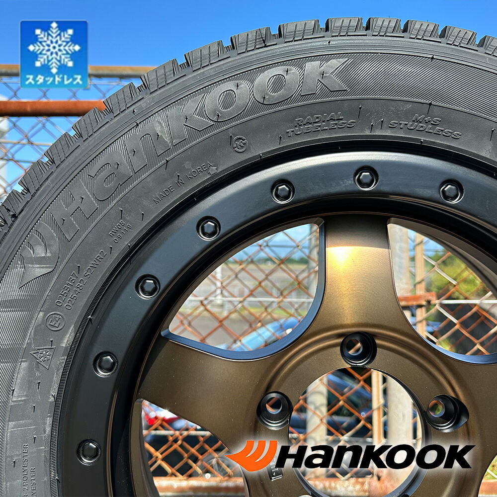 ジムニー スタッドレス JB64W JB23 JB22 JA12 JA11 Hankook ハンコック dynapro i*cept rw08 175/80R16 タイヤホイールセット 16インチ １台分 Bounty Collection BDX05 4本セット