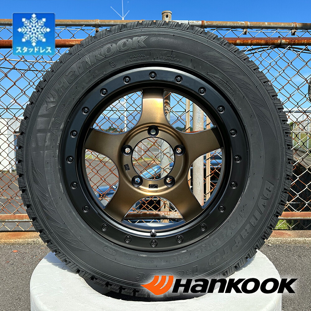 スタッドレス ジムニー JB64W JB23 JB22 JA12 JA11 ハンコック dynapro i*cept rw08 175/80R16 タイヤホイールセット 16インチ １台分 Bounty Collection BDX05 4本セット