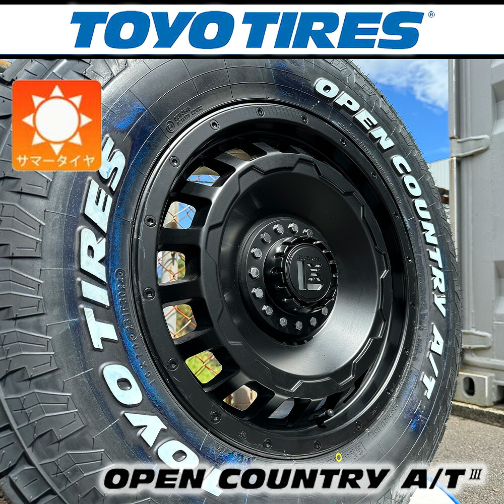 JL JK ラングラー 17インチ サマータイヤ TOYO OPENCOUNTRY AT3 285/70R17 265/70R17 275/65R17 ホワイトレター タイヤホイールセット 4本セット