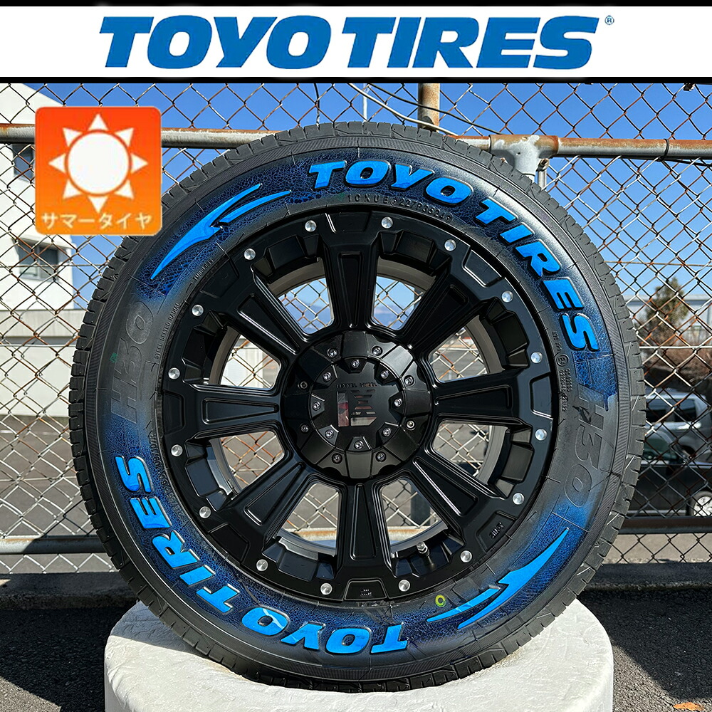 ハイエース レジアスエース 16インチ 車検対応タイヤ＆ホイールセット 4本セット 1台分 【タイヤ名】TOYO H30 215/65R16 【ホイール名】LEXXEL DeathRock