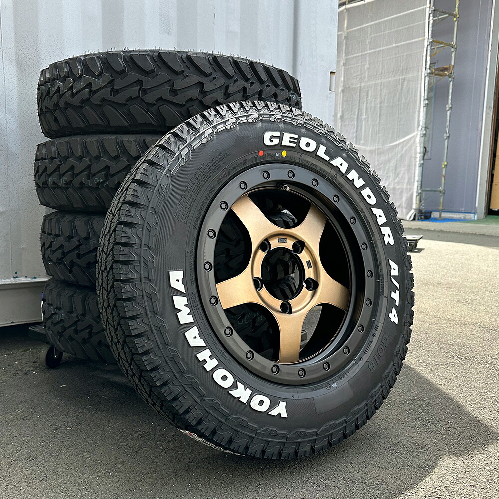限定1台【即日発送】ジムニー JB23 JB64｜ 16インチ Bounty Collection BDX05 ヨコハマ ジオランダー AT4 G018 185/85R16 ホワイトレター タイヤホイール 新品4本セット｜Auto Craft WAT 77,924円