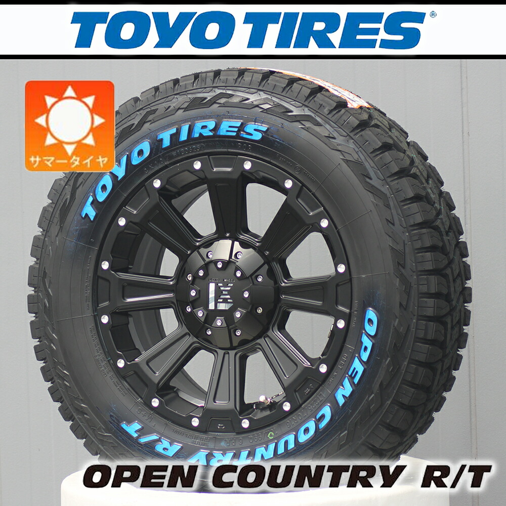 車検対応【車種】 ハイエース200系 レジアスエース｜ タイヤホイール 新品4本セット 16インチ TOYO OPENCOUNTRY RT 215/65R16 109/107 Q ホワイトレター LEXXEL DeathRock タイヤホイールセット 大人気セット