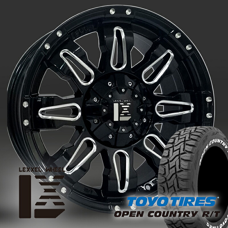 JK JL ラングラー エクスプローラー 17インチ ホイール タイヤ セット 4本セット 1台分 LEXXEL Balano バレーノ TOYO OPENCOUNTRY RT トーヨー オープンカントリー RT 265/70R17 265/65R17 285/70R17 ホワイトレター 120,120円