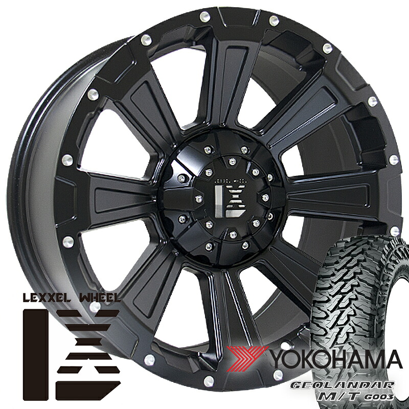 デリカD5 エクストレイル CHR ジューク CX5 RAV4 YOKOHAMA ヨコハマ ジオランダー G003 215/70R16 225/70R16 225/75R16 タイヤホイールセット LEXXEL DeathRock 4本セット|Auto Craft WAT