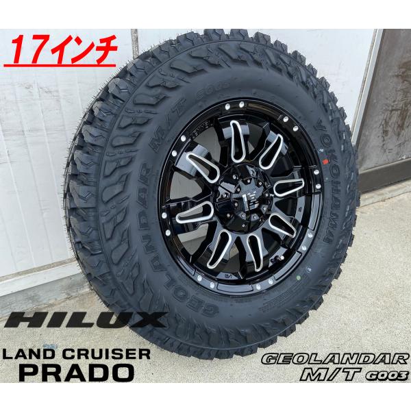 プラド ハイラックス サーフ FJクルーザー H3 17インチ LEXXEL Balano バレーノ ヨコハマ ジオランダー MT G003 265/70R17 285/70R17