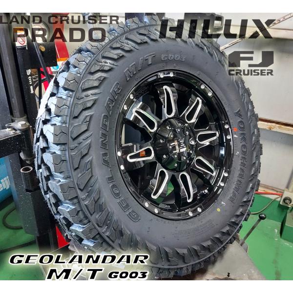 プラド ハイラックス サーフ FJクルーザー H3 17インチ LEXXEL Balano ヨコハマ ジオランダー MT G003 265/70R17 285/70R17 マッドタイヤ｜Auto Craft WAT