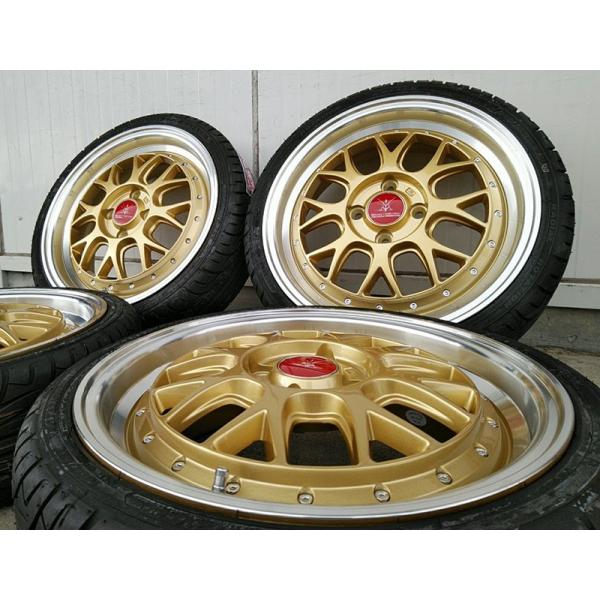 軽用 タイヤホイール 新品4本セット 16インチ BD00 メッシュ ゴールドポリッシュ KENDA KR20 165/40R16 サイズ選べる！