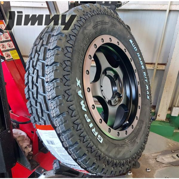 ジムニー JB23 JB64 JA11 JA12 JA22 タイヤホイール 16インチ GripMax MUD RAGE RT MAX 175/80R16 ホワイトレター 4本セット