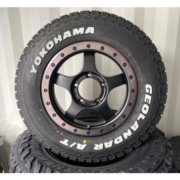 ジムニー JB23 JB64 16インチ Bounty Collection BDX05 ヨコハマ ジオランダー G015 A/T 185/85R16 ホワイトレター