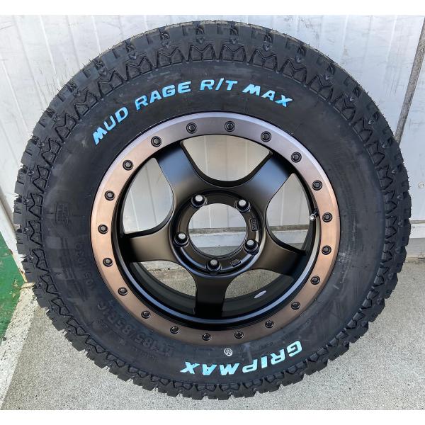 ジムニー JB23 JB64 JA11 JA12 JA22 タイヤホイール 16インチ GripMax MUD RAGE RT MAX 175/80R16 ホワイトレター 4本セット