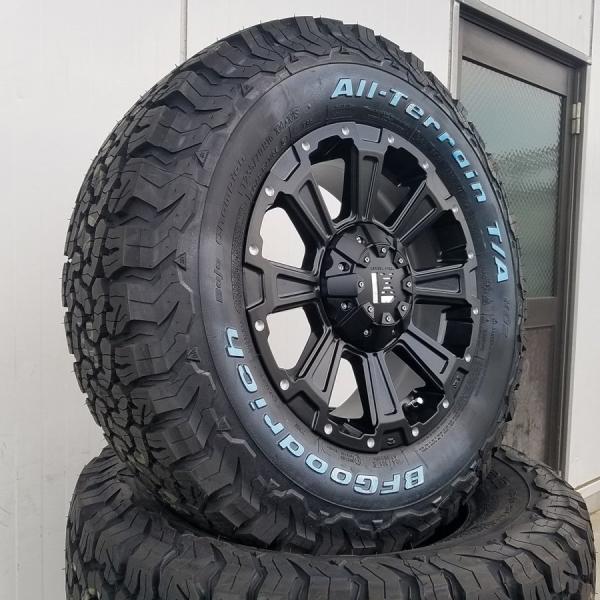 200系ハイエース レジアスエース タイヤホイールセット 16インチ DeathRock デスロック BF グッドリッチ オールテレン KO2 215/70R16 ホワイトレター