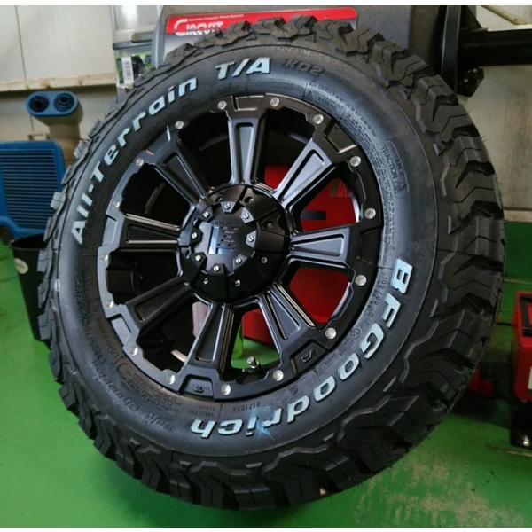 200系ハイエース レジアスエース タイヤホイール 16インチ DeathRock デスロック BFグッドリッチ 215/70R16 ホワイトレター