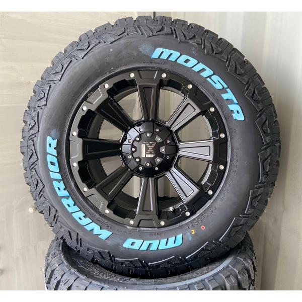 120 150 プラド ハイラックス サーフ FJクルーザ H3 17インチ DeathRock モンスター マッドウォーリアー 265/65R17 265/70R17 ホワイトレター｜Auto Craft WAT