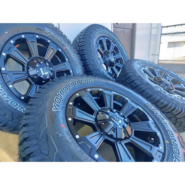 LEXXEL DeathRock デリカD5 RAV4 CX5 エクストレイル タイヤホイールセット 16インチ ヨコハマ ジオランダー X-AT 235/70R16 245/70R16