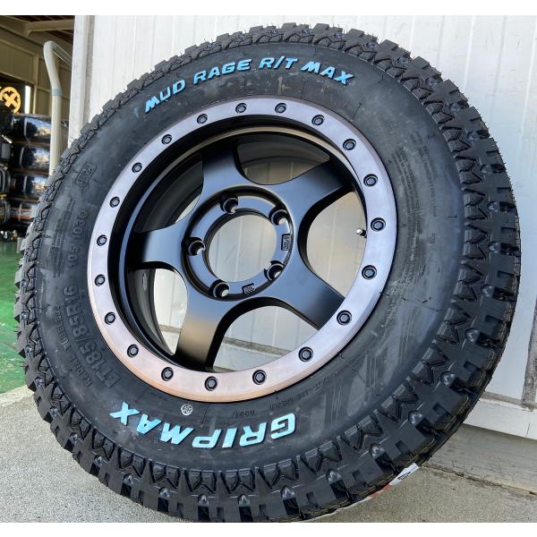 ジムニー JB23 JB64 JA11 JA12 JA22 タイヤホイール 16インチ GripMax MUD RAGE RT MAX 175/80R16 ホワイトレター 4本セット
