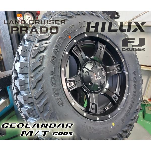 プラド ハイラックス サーフ FJクルーザー H3 17インチ LEXXEL OutLaw アウトロー ヨコハマ ジオランダー MT G003 265/70R17 285/70R17