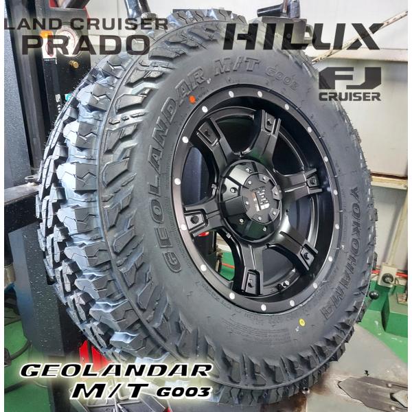 プラド ハイラックス サーフ FJクルーザー H3 17インチ LEXXEL OutLaw アウトロー ヨコハマ ジオランダー MT G003 265/70R17 285/70R17 マッドタイヤ