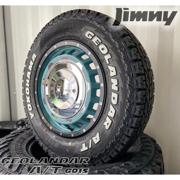 ジムニー JB23 JB64 JA11 JA12 JA22 タイヤホイール 16インチ ヨコハマ ジオランダー G015 A/T 185/85R16 4本セット ホワイトレター