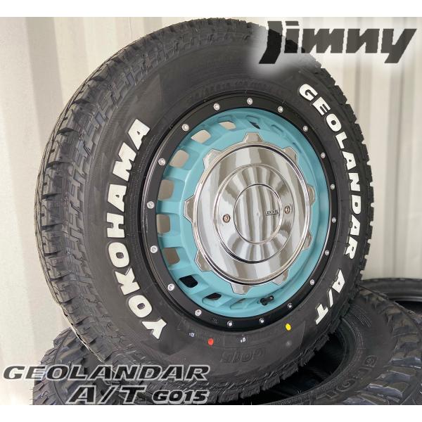 ジムニー JB23 JB64 JA11 JA12 JA22 タイヤホイール 16インチ ヨコハマ ジオランダー G015 A/T 185/85R16 4本セット ホワイトレター