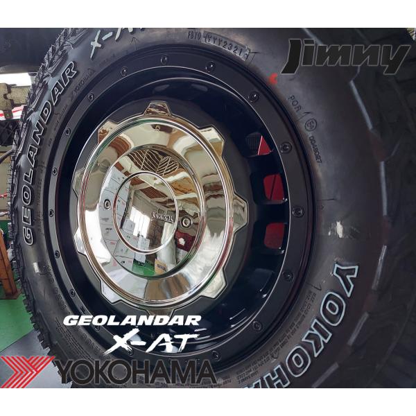 サマータイヤ JB64 JB23 JB22 JA12 JA11 ジムニー LEXXEL SwaGGer Old style 新品タイヤホイール4本セット ヨコハマ ジオランダー X-AT 195R16 ホワイトレター