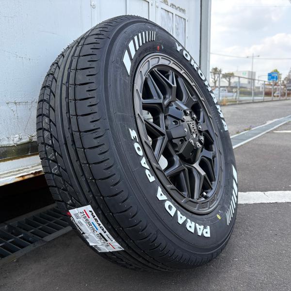 車検対応 200系 ハイエース 新品 サマータイヤ ヨコハマ パラダ PA03 215/65R16 タイヤホイール 4本セット インフェルノ