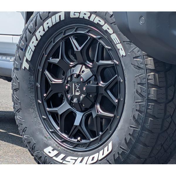 雑誌撮影使用済 ナイトロ エクスプローラー 17インチ LEXXEL InFerno MONSTA TERRAINGRIPPER 265/65R17