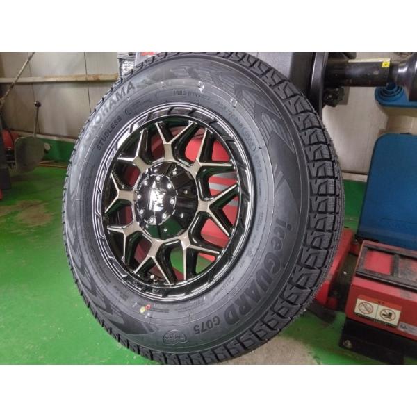デリカD5 RAV4 CX5 エクストレイル スタッドレス タイヤ ホイールセット 新品 4本 ヨコハマ アイスガード SUV G075 225/70R16 16インチ LEXXEL InFerno
