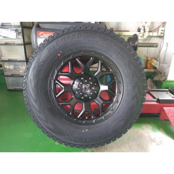 【新品4本セット】 ラングラー JL JK 国産 スタッドレス ヨコハマタイヤ アイスガード SUV G075 265/70R17 ホイールセット 17インチ LEXXEL InFerno
