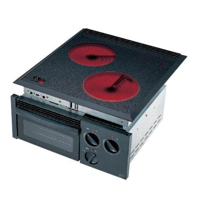 サンカコウギョウ 膳立て物の具 SRH-252G ハイラジエントヒーター 200V 2口 ロースター付 幅45ｃｍ 黒いこと ロースター切替え止