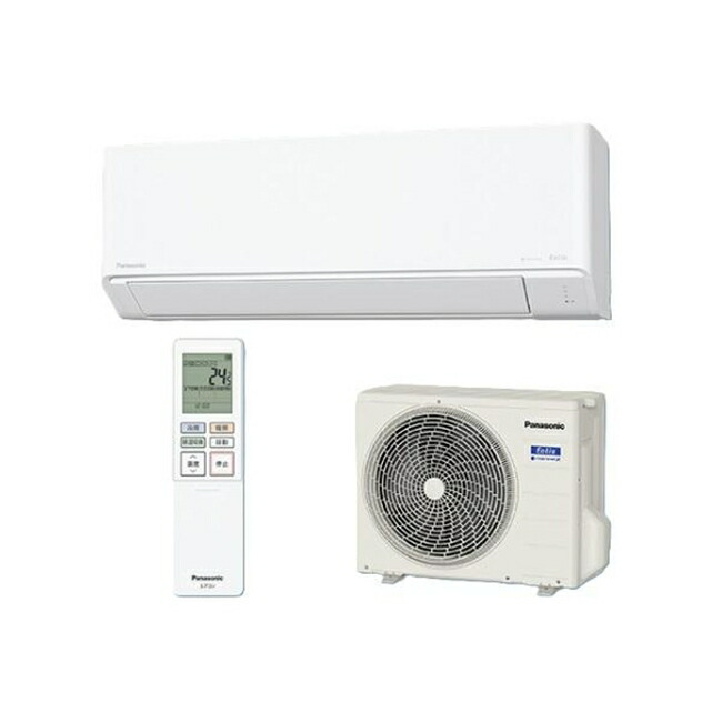 エアコン(~2.8kw) 室内外機セット パナソニック 壁掛形 10畳程度 シングル 単相100V ワイヤレス 室内電源 ルームエアコン CS-285DJ-W