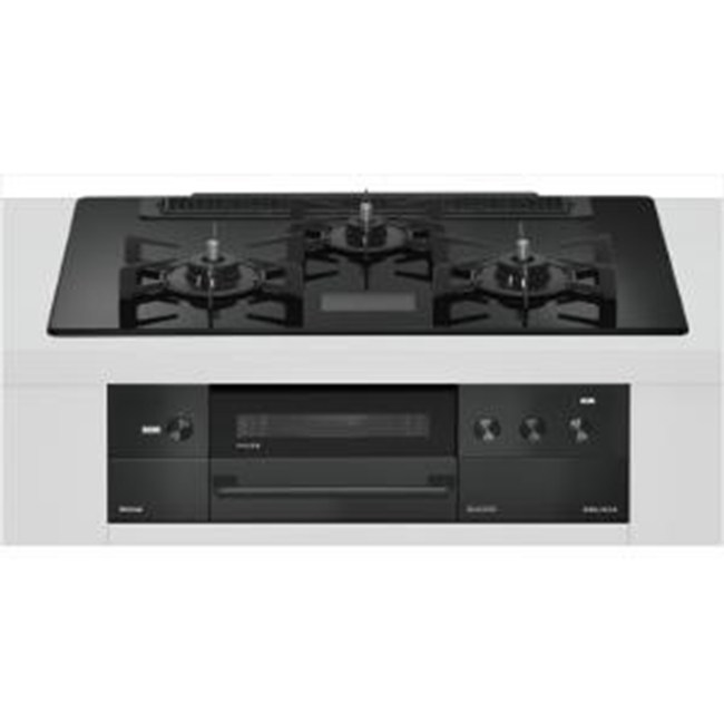 リンナイ ガスコンロ RHS71W38M17VNBW LP プロパン ビルトインコンロ 幅75cm DELICIA(デリシア) 強火力(左・右) クリスタルブラック ザ・ココットラウンド付属 ガス コンロ|アサヒデンキ 店
