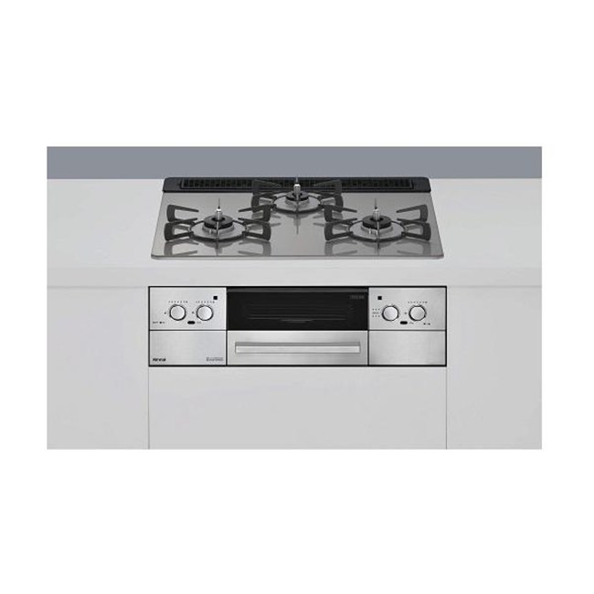 リンナイ ガスコンロ RHS31W33L25RGSTW LP プロパン ビルトインコンロ 幅60cm BEIZ(ベイズ) 強火力(左・右) カームシルバー ココットプレート付属 ガス コンロ｜アサヒデンキ　店 55,523円