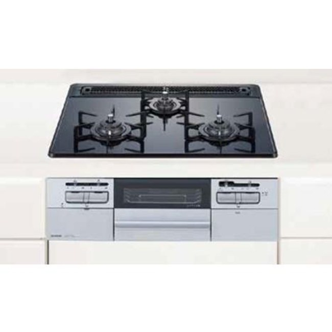 ハーマン ガスコンロ DW32V6WTP1SV LP プロパンガス ビルトイン 3口ガスコンロファミ Fami無水両面焼 ガラストップ 60cmタイプ ガス コンロ｜アサヒデンキ　店