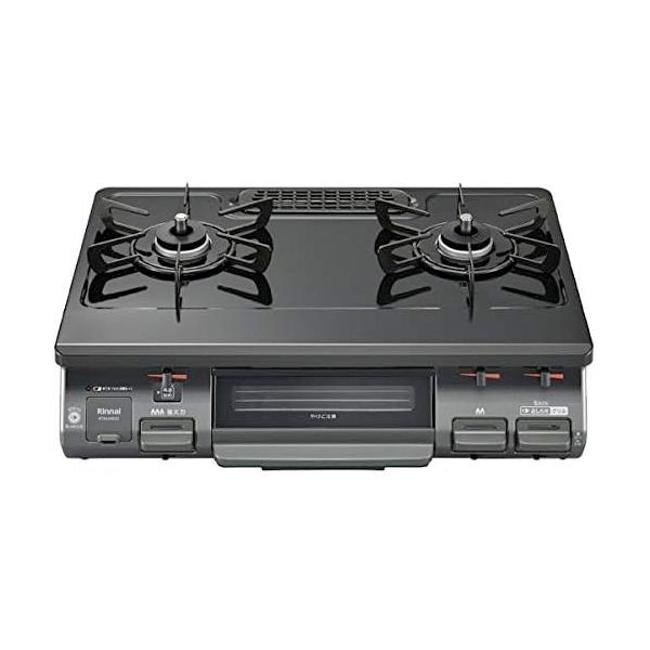 リンナイ ガスコンロ RT64JH6S2-GR LP プロパンガス ワンピーストップ (2口・右強火力・59cm) 一人暮らし 新生活 Rinnai ガス コンロ｜アサヒデンキ　店