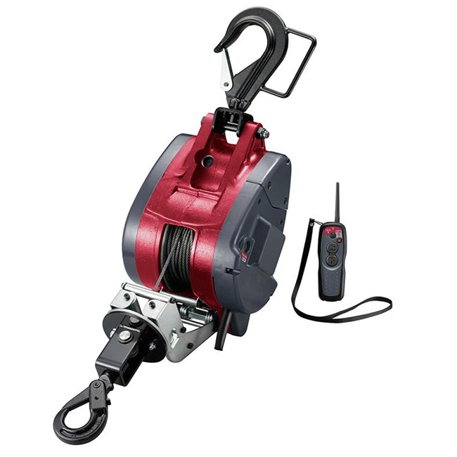 キョウセラ 轆轤 AWI196RCD ﾜｲﾔｰﾛｰﾌﾟ5mm×30m付 685853A 遠隔操作轆轤 吊下型 30m ウィンチ 物の具 DIY 工業