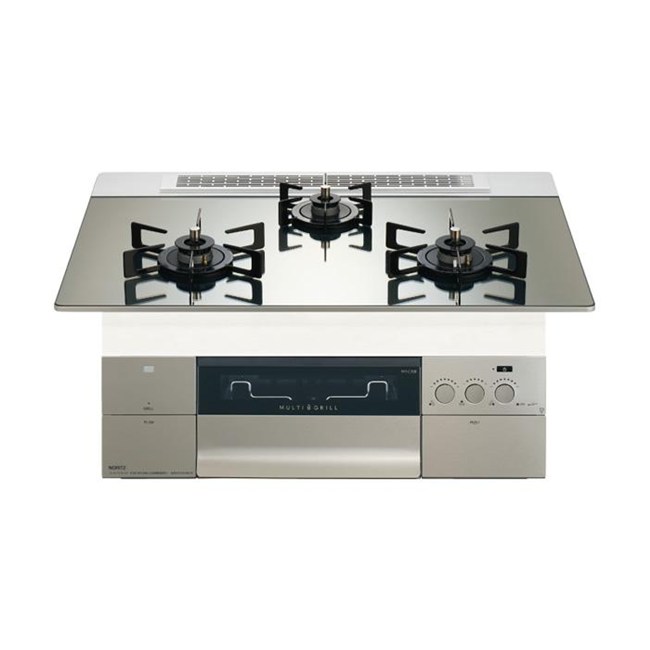 ガスコンロ ガス コンロ ノーリツ PROGRE プログレ ビルトインコンロ 75cm プラチナシルバーガラストップ N3S23PWASKSTEC LP 【プロパンガス】
