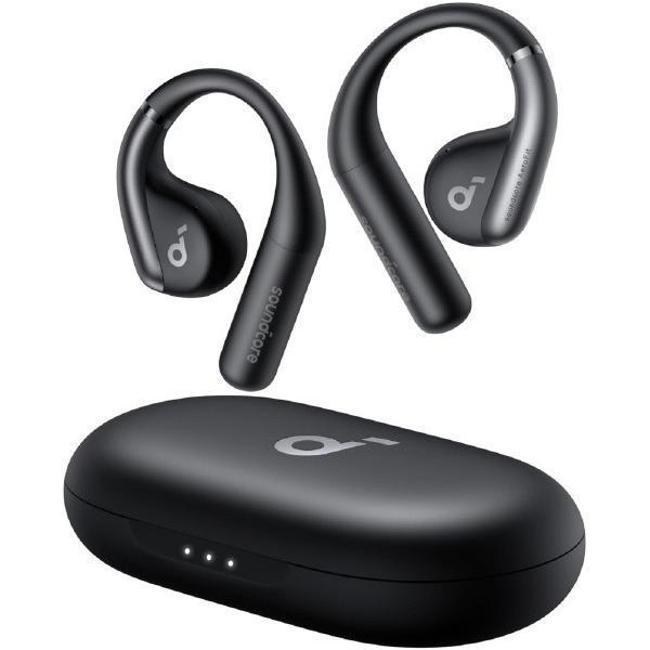 アンカー ヘッドホン・イヤホン Soundcore AeroFit A3872N11 [ブラック] 【即日発送】 オープンイヤー型ワイヤレスイヤホン 3Dオーディオ IP55防水規格 最大46時間再生 ヘッドフォン イヤフォン｜アサヒデンキ　店