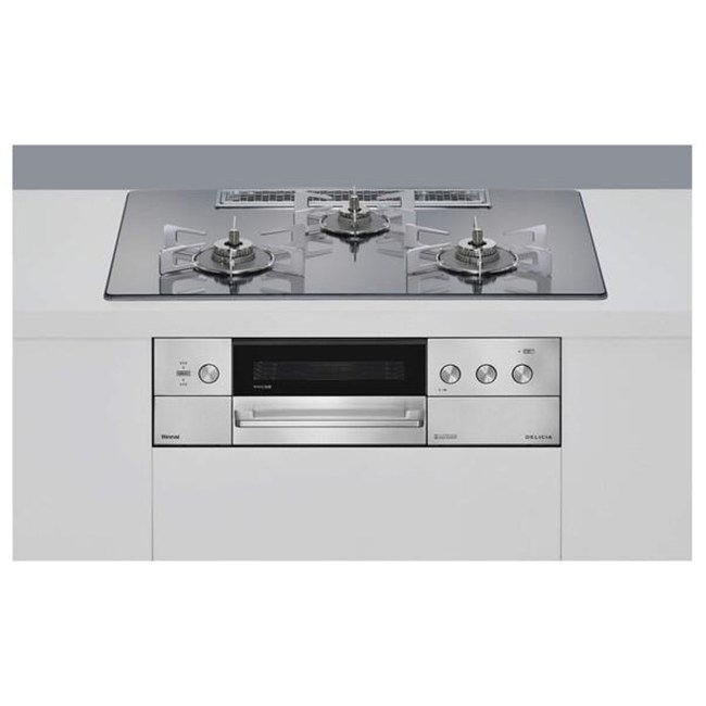 リンナイ ガスコンロ RHS72W39M13RCSTW 13A 都市ガス ココット付属 ビルトインコンロ DELICIA デリシア 75cm幅 3V乾電池タイプ 操作部シンプル ガス コンロ｜アサヒデンキ　店
