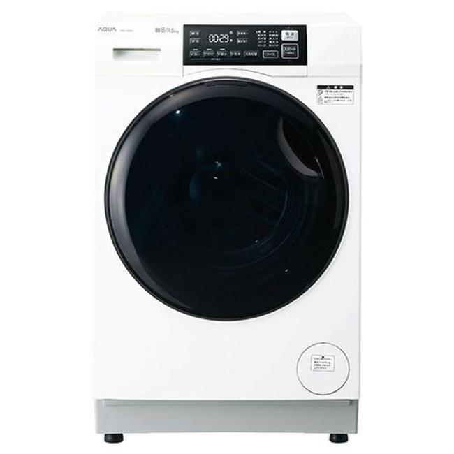 アクア 洗濯機(ドラム式 8.0kg~) AQW-D8A-L-W ホワイト まっ直ぐドラム ドラム式洗濯乾燥機 (洗濯機8kg/乾燥機4.5kg) 左開き ドラム洗濯機 洗濯機 ドラム式|アサヒデンキ 店
