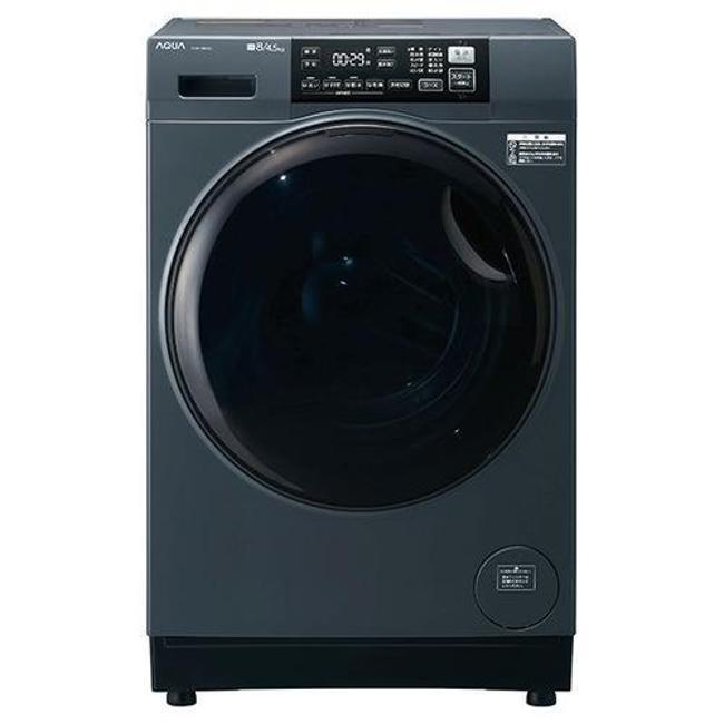 アクア 洗濯機(ドラム式 8.0kg~) AQW-D8A-L-K サファイアブラック まっ直ぐドラム ドラム式洗濯乾燥機 (洗濯機8kg/乾燥機4.5kg) 左開き ドラム洗濯機 洗濯機 ドラム式|アサヒデンキ 店