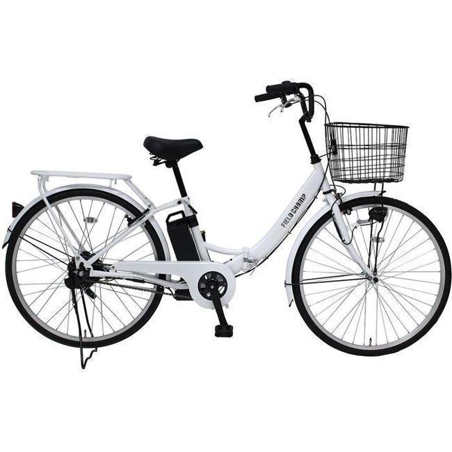 自転車 サイクル ミムゴ パールホワイト 電動自転車 おしゃれ 電動アシスト 26インチ 折り畳み FIELD CHAMP（フィールドチャンプ）電動アシスト26インチ折畳み軽快車 MG-FCP100EB