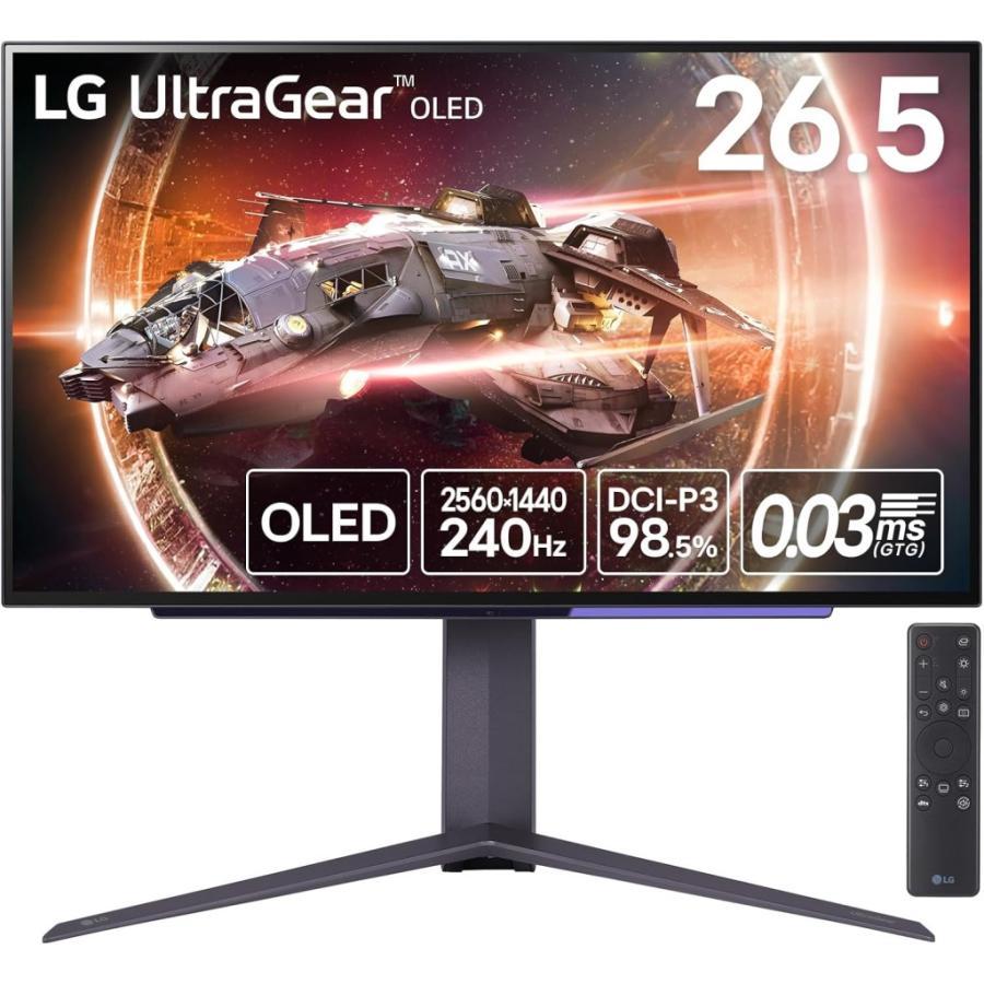 エルジー 液晶管する 27GS95QE-B 【即日送りとどける】 液晶見せびらかす ゲーミングモニター 26.5in 有機EL UltraGear OLED  pc管する マイコン管する