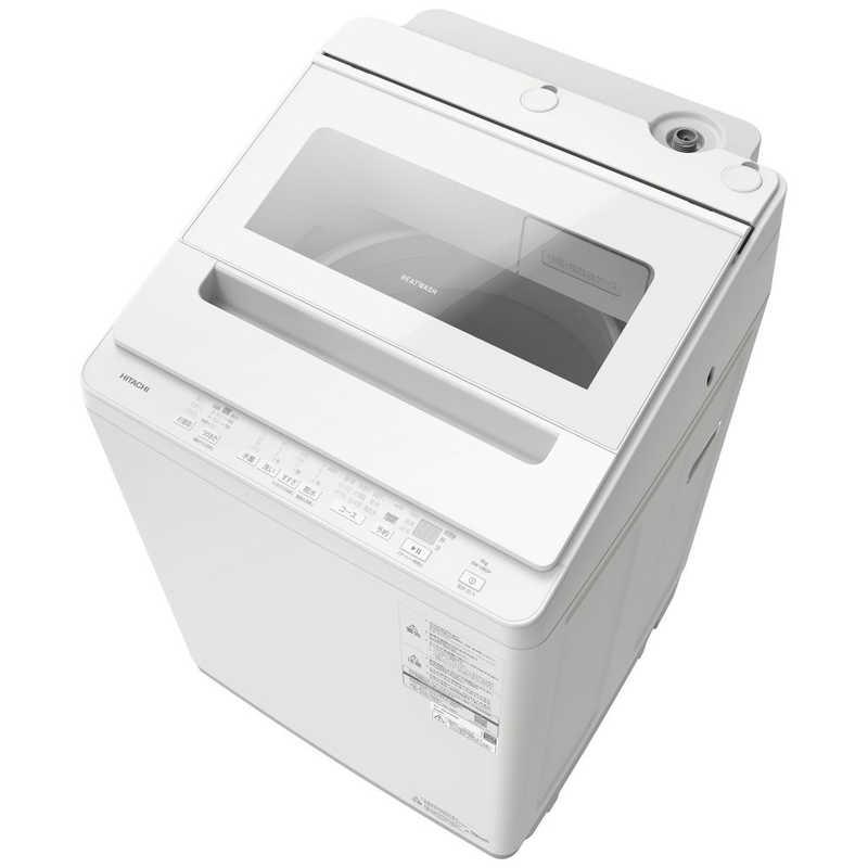 日立 洗い濯ぎ機(全自動小銃 6.1kg～8kg) BW-V80P-W 全自動小銃洗い濯ぎ機 洗い濯ぎ8.0kg ビートウォッシュ 白いこと 洗い濯ぎ機 縦型 全自動小銃洗い濯ぎ機