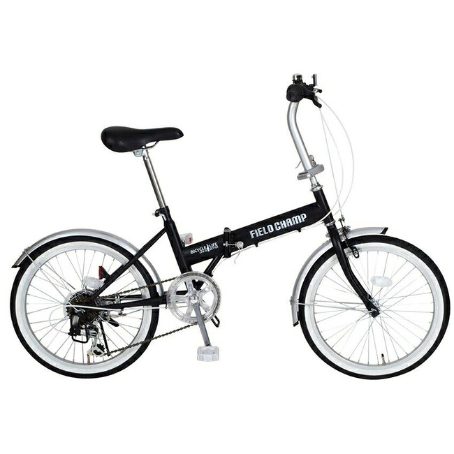 自転車 サイクル ミムゴ シマノ製変速ギア付折畳自転車 20インチ折畳み自転車 ブラック MG-FCP206L