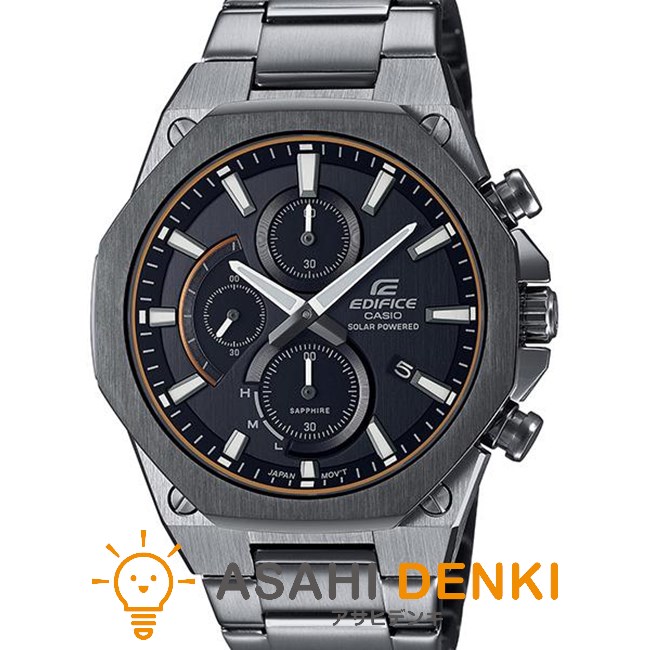 楽天市場】カシオ エディフィス スリム＆ソーラー シルバー＆ブラック