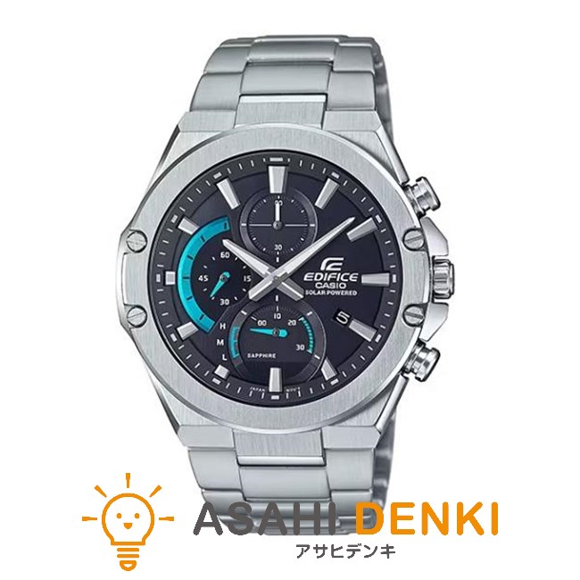 楽天市場】カシオ エディフィス スリム＆ソーラー シルバー＆ブラック